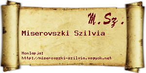 Miserovszki Szilvia névjegykártya